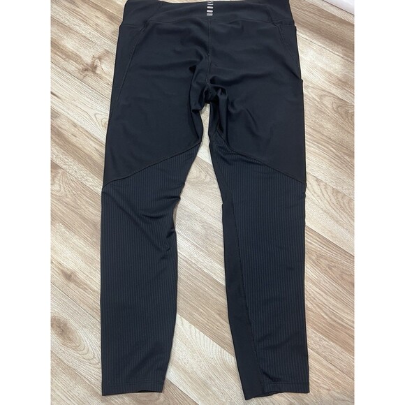 Under Armour Leggings Womens XL Black HeatGear Compression  Leggings Mesh Panels - Picture 3 of 7